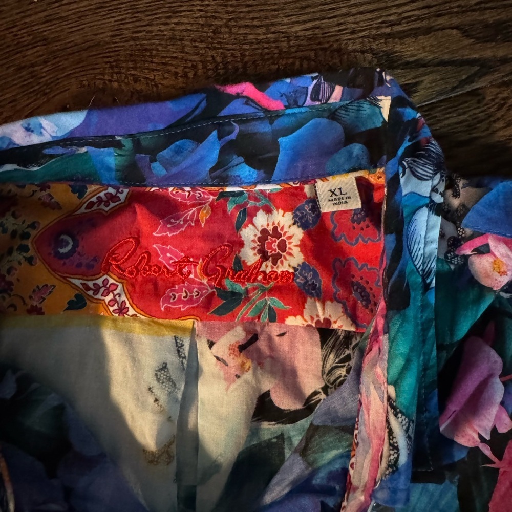 Robert Graham Macie Carrie Print Cotton Button Down Shirt WP23103 - Picture 4 of 6